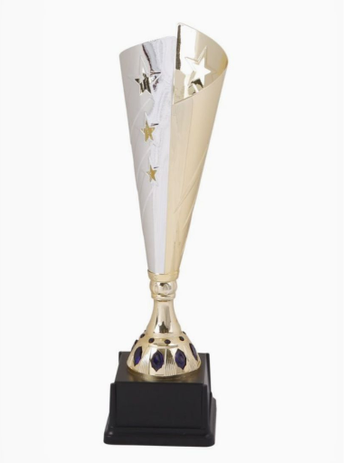 GlamStar Spiral Gold Cup Trophy